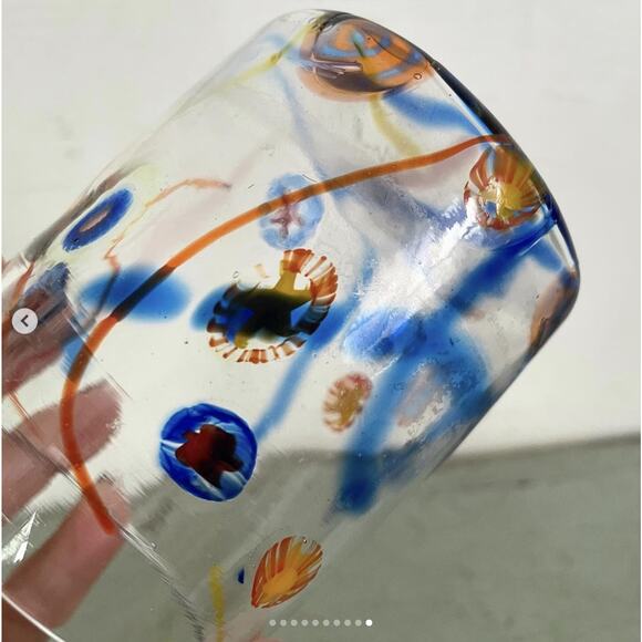 Vintage Signed Millefiori Art Glass Tumbler Ursa Major Hand Made in France - Picture 10 of 10